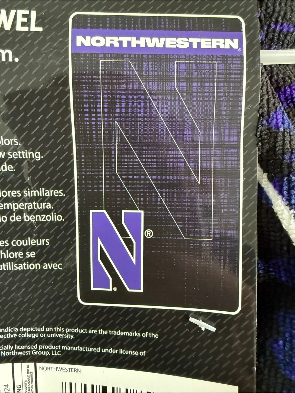 Northwestern University Large Beach Towel 40x72 inches Microfiber